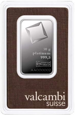 картинка 50 gram Platinum Valcambi Bar – площадка coinbay.ae
